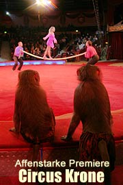 Circus Krone - 3. Programm des Wintercircus vom 01.03.-01.04.2007: Fliegende Piraten, tanzende Affen und eine Grandma zum verlieben (Foto: Martin Schmitz)